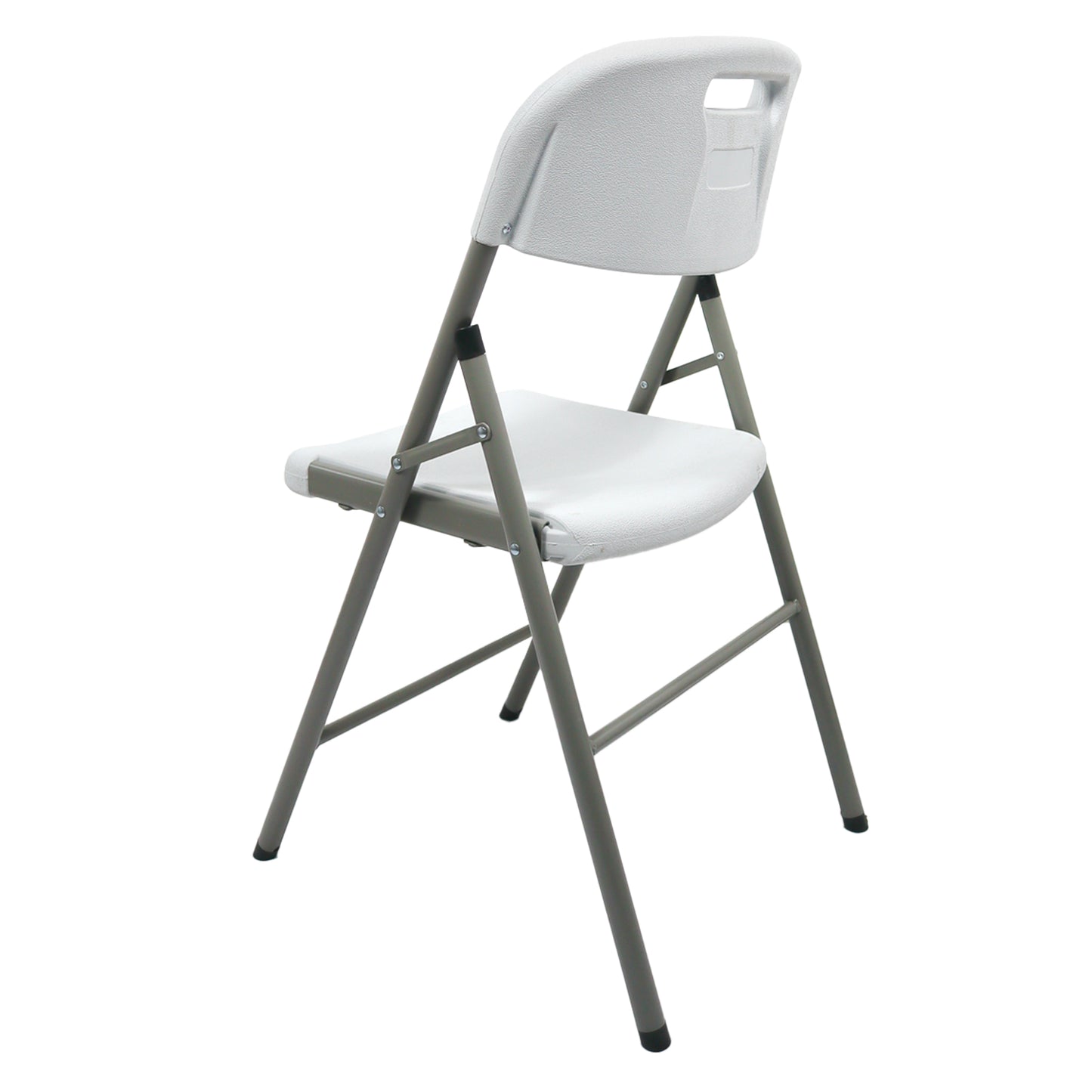 Silla blanca plegable con doble refuerzo