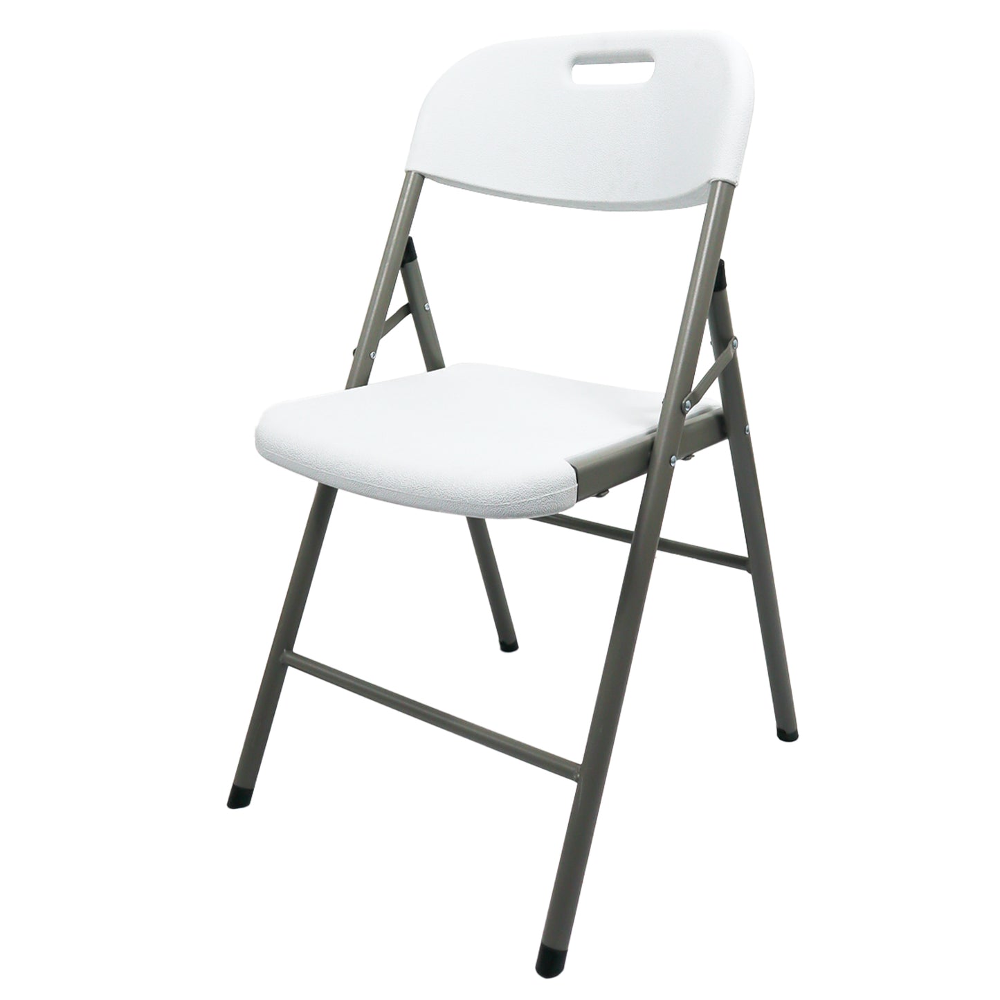 Silla blanca plegable con doble refuerzo
