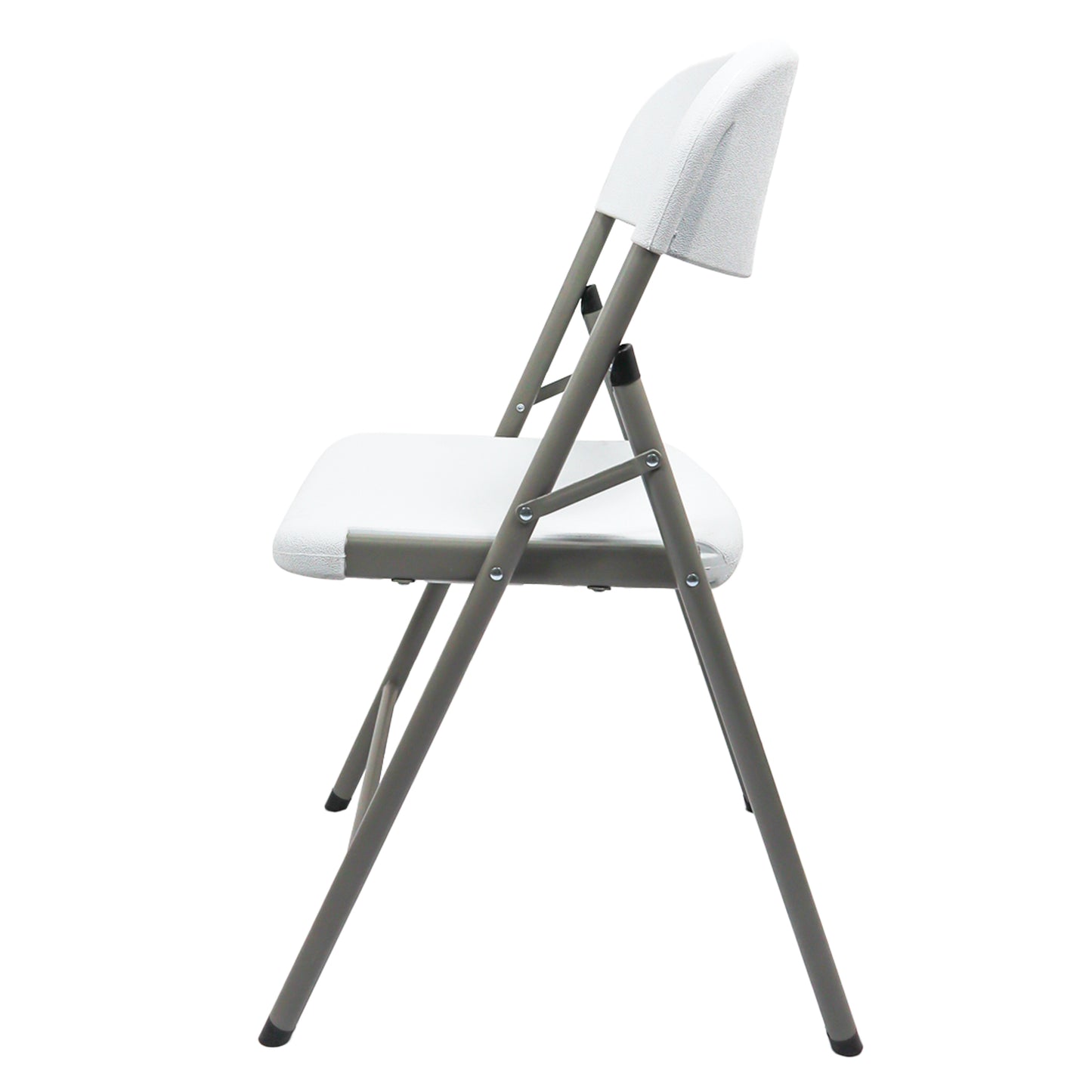 Silla blanca plegable con doble refuerzo