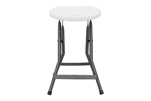 Banco MODAMOB plegable diametro 30cm, altura 46cm, blanco