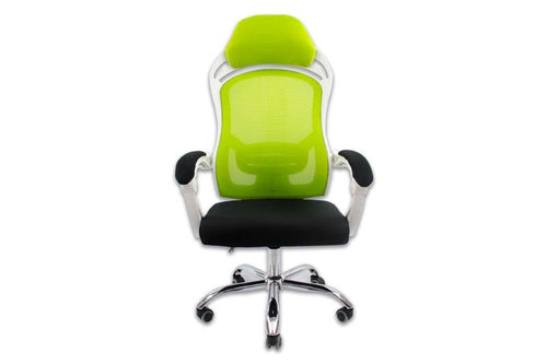 Silla gerencial MODAMOB, modelo ORION, color blanco/negro/verde, cabecera, reposabrazos, 1pz